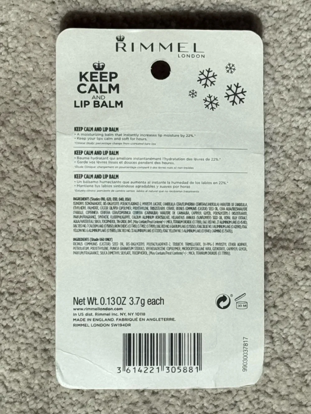 Rimmel London Keep Calm Lip Balm - Clear & Crystal Clear Keep Calm and SHOP/LOVE